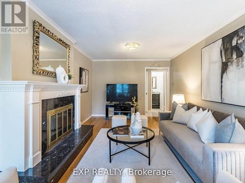 449 Greenpark Crescent, Mississauga, ON - Indoor Photo Showing Living Room With Fireplace