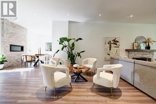 1310 Martley Drive, Mississauga, ON - Indoor Photo Showing Living Room With Fireplace