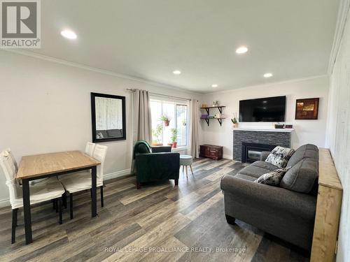 24 Russell Street, Belleville, ON - Indoor Photo Showing Living Room With Fireplace