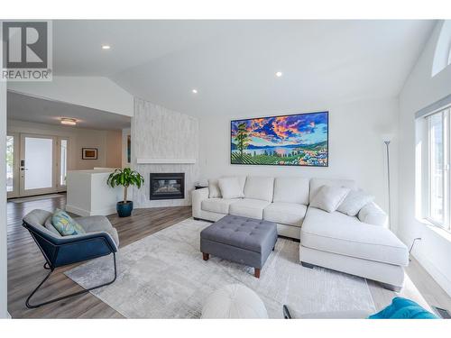 2011 Sandpiper Lane, Penticton, BC - Indoor Photo Showing Living Room With Fireplace