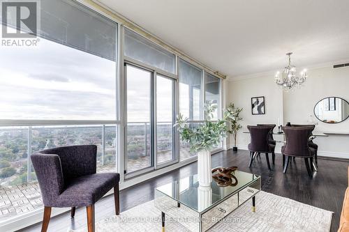 2402 - 223 Webb Drive, Mississauga, ON - Indoor Photo Showing Living Room