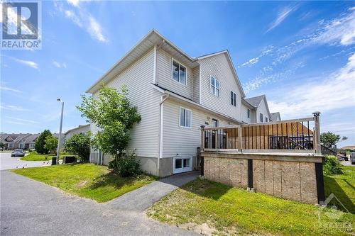 Back deck with storage underneath - 19 Johnston Street, Carleton Place, ON - Outdoor With Above Ground Pool