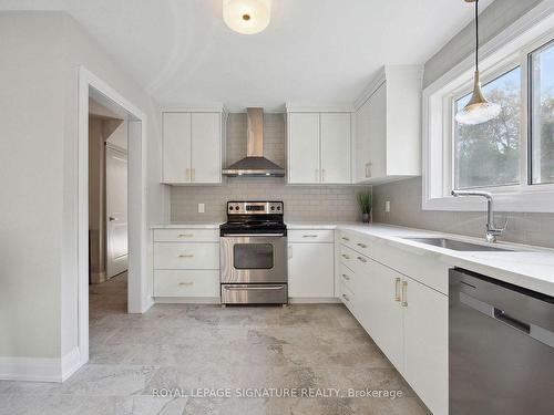 61 Fulbert Cres, Toronto, ON - Indoor Photo Showing Kitchen With Double Sink