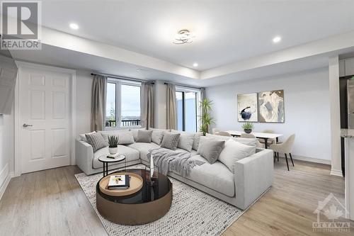 Virtually staged livingroom/dining room - 220 Pilot Private, Ottawa, ON - Indoor Photo Showing Living Room