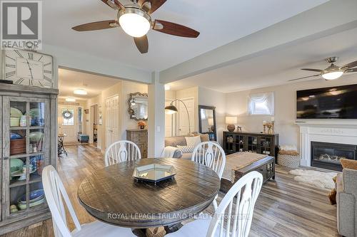 28 David Street, Ingersoll, ON - Indoor Photo Showing Dining Room With Fireplace