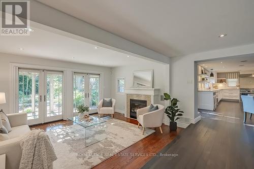 50 Burnet Street, Oakville, ON - Indoor Photo Showing Living Room With Fireplace