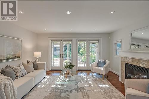 50 Burnet Street, Oakville, ON - Indoor Photo Showing Living Room With Fireplace