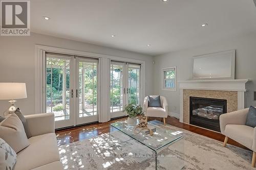 50 Burnet Street, Oakville, ON - Indoor Photo Showing Living Room With Fireplace