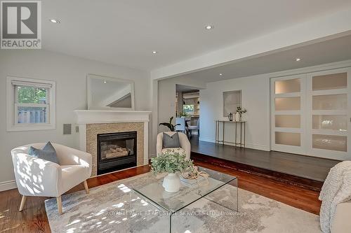 50 Burnet Street, Oakville, ON - Indoor Photo Showing Living Room With Fireplace