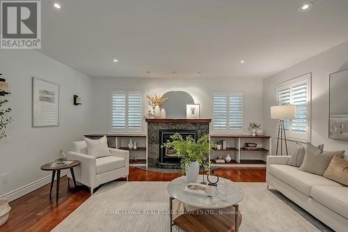 50 Burnet Street, Oakville, ON - Indoor Photo Showing Living Room With Fireplace