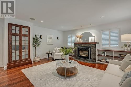 50 Burnet Street, Oakville, ON - Indoor Photo Showing Living Room With Fireplace