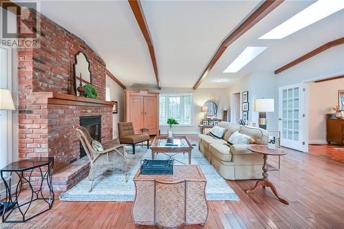 194 Wilson Street E, Ancaster, ON - Indoor Photo Showing Living Room With Fireplace