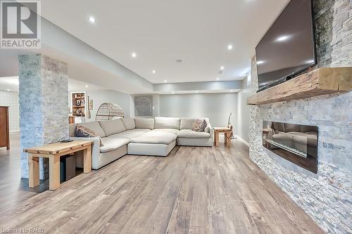 183 Diiorio Circle, Ancaster, ON - Indoor Photo Showing Living Room With Fireplace