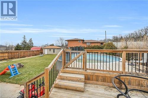 deck /backyard - 86 Millen Road, Hamilton, ON - Outdoor