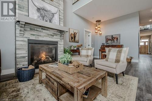 171 New Lakeshore Road, Port Dover, ON - Indoor Photo Showing Living Room With Fireplace