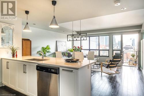 181 James Street N Unit# 609, Hamilton, ON - Indoor Photo Showing Kitchen With Double Sink