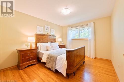 Large primary bedroom with hardwood floor - 185 Nugent Drive, Hamilton, ON - Indoor Photo Showing Bedroom