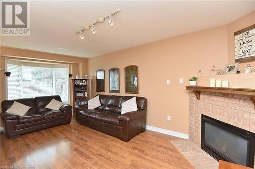 94 Grindstone Way, Waterdown, ON - Indoor Photo Showing Living Room With Fireplace