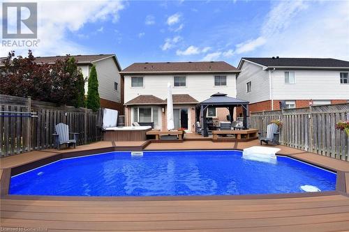 94 Grindstone Way, Waterdown, ON - Outdoor With Above Ground Pool With In Ground Pool With Deck Patio Veranda With Exterior