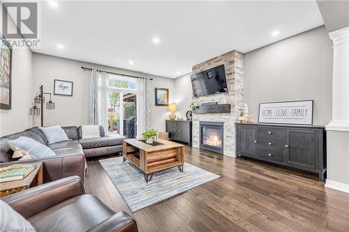 26 Harvest Gate, Smithville, ON - Indoor Photo Showing Living Room With Fireplace