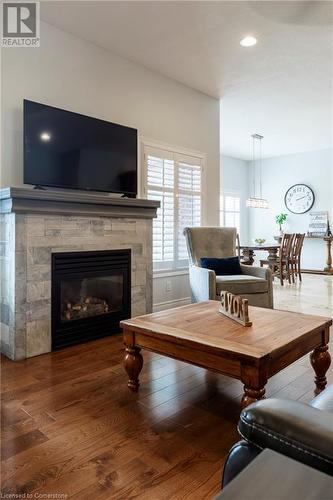 71 Newport Lane, Port Dover, ON - Indoor Photo Showing Living Room With Fireplace