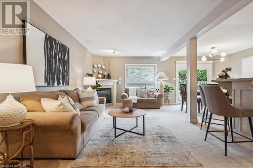 1261 Stephenson Drive, Burlington, ON - Indoor Photo Showing Living Room With Fireplace