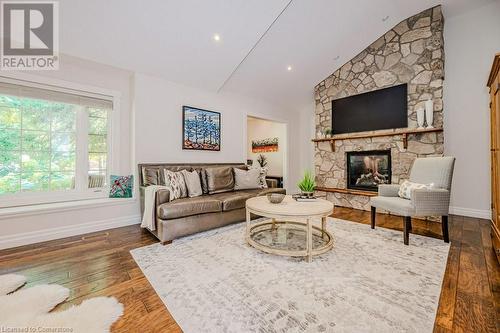 6490 Panton Street, Burlington, ON - Indoor Photo Showing Living Room With Fireplace