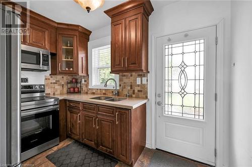 93 Fairfield Avenue, Hamilton, ON - Indoor Photo Showing Kitchen With Double Sink