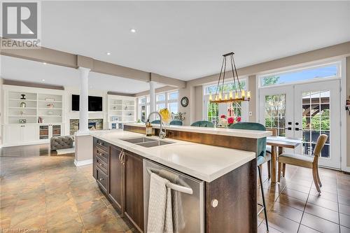 20 Lampman Drive, Hamilton, ON - Indoor Photo Showing Kitchen With Double Sink