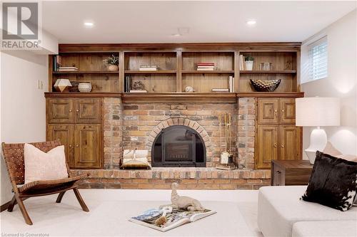 306 Oakwood Court, Burlington, ON - Indoor Photo Showing Living Room With Fireplace