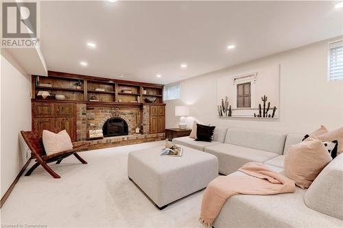 306 Oakwood Court, Burlington, ON - Indoor Photo Showing Living Room With Fireplace