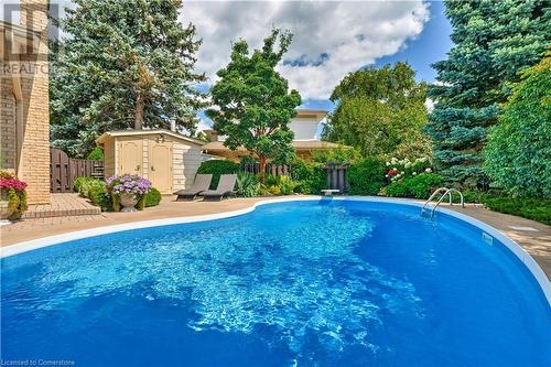 306 Oakwood Court, Burlington, ON - Outdoor With In Ground Pool With Backyard