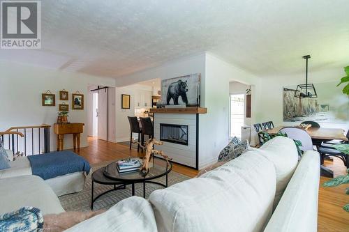 291 Appleby Road, Hamilton, ON - Indoor Photo Showing Living Room With Fireplace