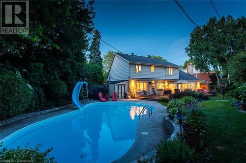 4173 Corrine Court, Burlington, ON - Outdoor With In Ground Pool With Deck Patio Veranda With Backyard