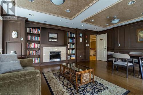 4000 Creekside Drive Unit# 902, Hamilton, ON - Indoor Photo Showing Living Room With Fireplace