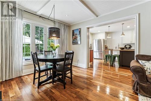 With views of your backyard oasis - 607 Locust Street, Burlington, ON - Indoor Photo Showing Dining Room