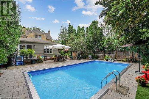 Inground pool - 607 Locust Street, Burlington, ON - Outdoor With In Ground Pool With Deck Patio Veranda With Backyard