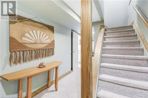 lower level stairs and hallway - 2141 Ghent Avenue, Burlington, ON - Indoor Photo Showing Other Room