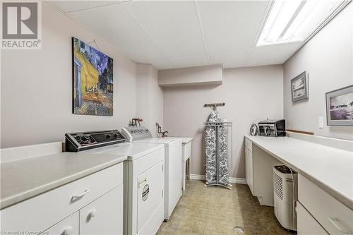 spacious laundry area in lower level - 2141 Ghent Avenue, Burlington, ON - Indoor Photo Showing Laundry Room