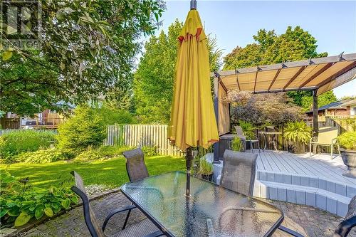 Backyard view from patio area, looking north-east - 2141 Ghent Avenue, Burlington, ON - Outdoor