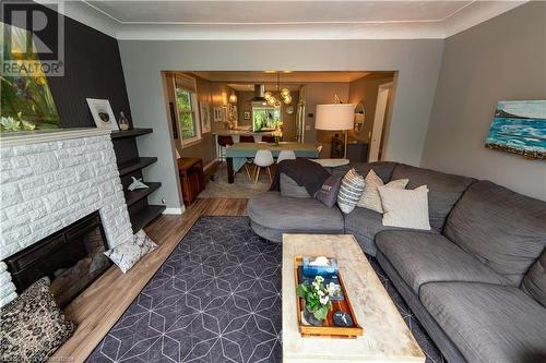 264 Beach Boulevard, Hamilton, ON - Indoor Photo Showing Living Room With Fireplace