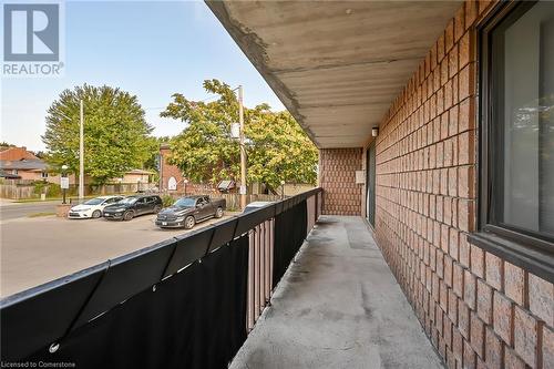 Balcony spans the width of the unit - 482 James Street N Unit# 203, Hamilton, ON - Outdoor With Exterior