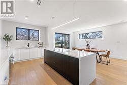 Kitchen facing eating area - 