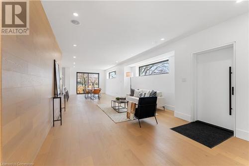 Main floor. Kitchen out of view, far light. View from corner office. - 5427 Anthony Place, Burlington, ON - Indoor