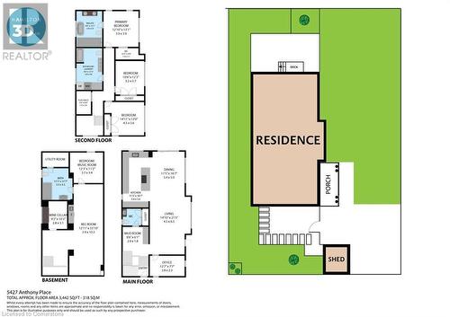 Matterport 2D floor plans - 5427 Anthony Place, Burlington, ON - Other