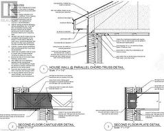 Truss and cantilever detail from architectural plans - 