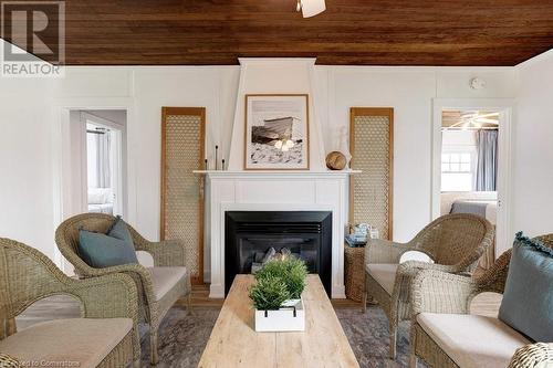 241 Beechwood Avenue, Crystal Beach, ON - Indoor Photo Showing Living Room With Fireplace