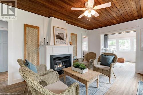 241 Beechwood Avenue, Crystal Beach, ON - Indoor Photo Showing Living Room With Fireplace