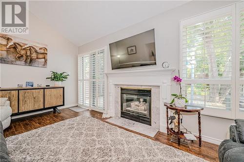 2099 Chrisdon Road, Burlington, ON - Indoor Photo Showing Living Room With Fireplace