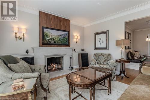 236 Donnelly Drive, Mississauga, ON - Indoor Photo Showing Living Room With Fireplace